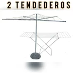 2 Tendederos / Base De Hormigón / Balconero De 10 Varillas