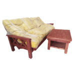 FUTON CAMA DE 3 CUERPOS CON COLCHON EN CUERO ECOLOGICO - Imagen 3