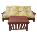 FUTON CAMA DE 3 CUERPOS CON COLCHON EN CUERO ECOLOGICO - Imagen 4
