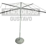 Tendedero Calesita Plegable Con Base de Hormigón