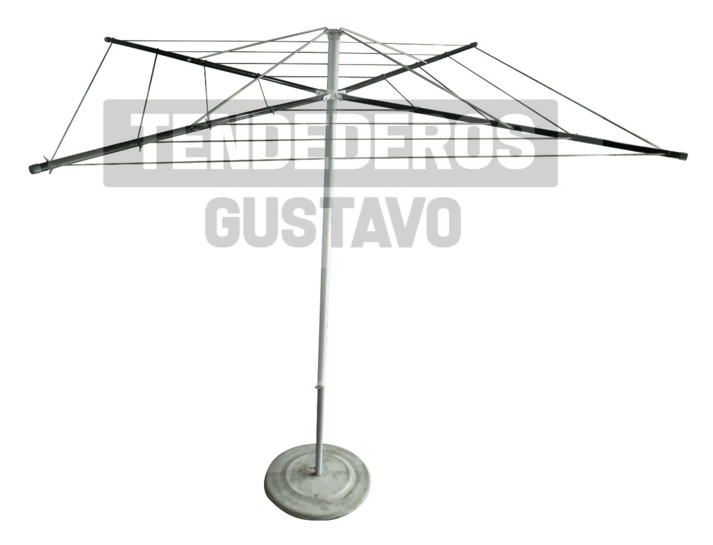 tender agua Tendedero Calesita Plegable Con Base de Hormigón - Imagen 1